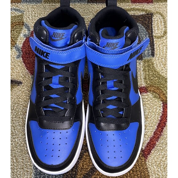 Nike Court Borough Mid 2 (GS) Game Royal/Black/White CD7782-404 Shoes - Picture 1 of 7
